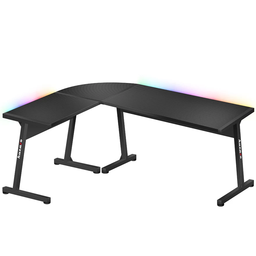 Huzaro Hero 6.0 Crni RGB Ugaoni Gaming sto foto 4