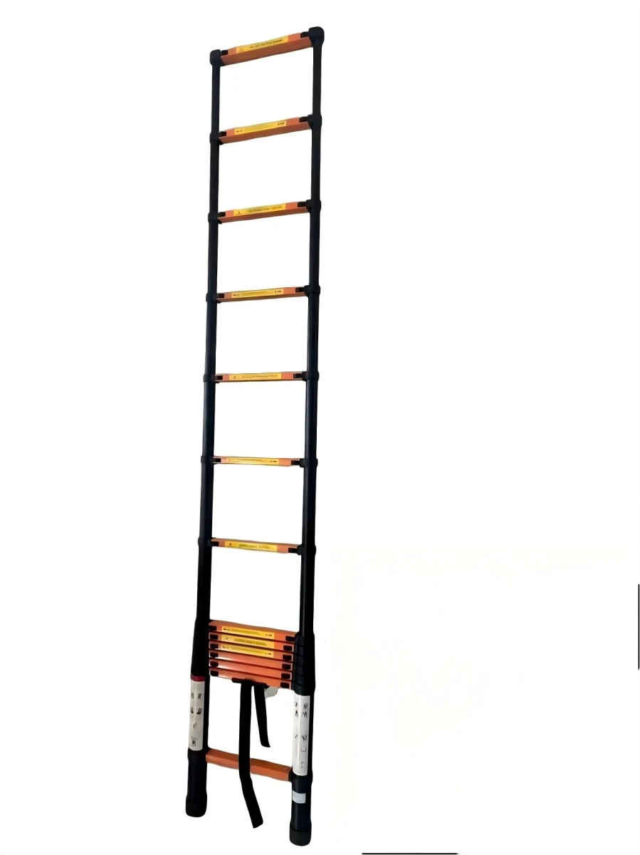 Jeftino povoljno MERDEVINE - SuperStep Čelične Teleskopske Merdevine 4,1m BLACKLINE