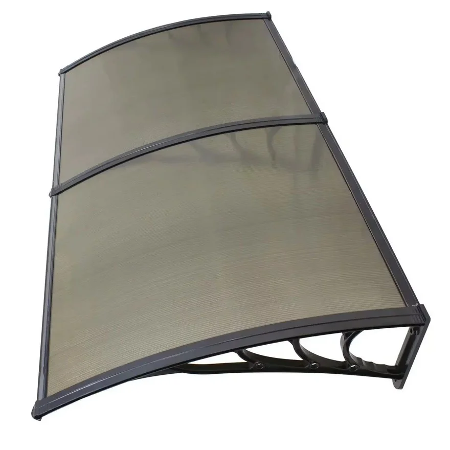 Jeftino povoljno BASTENSKA OPREMA - Nadstrešnica Aluminijumska 240x150cm Crna Bronza 5mm